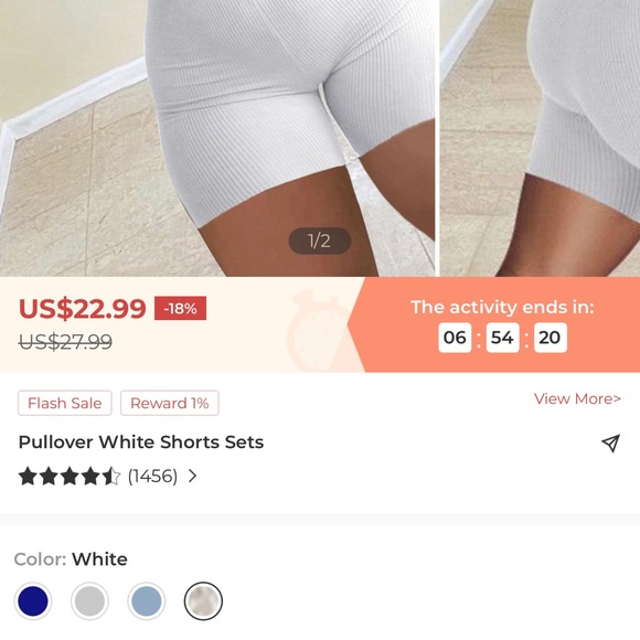 Pullover Pink Shorts Set - Picture 3 of 3